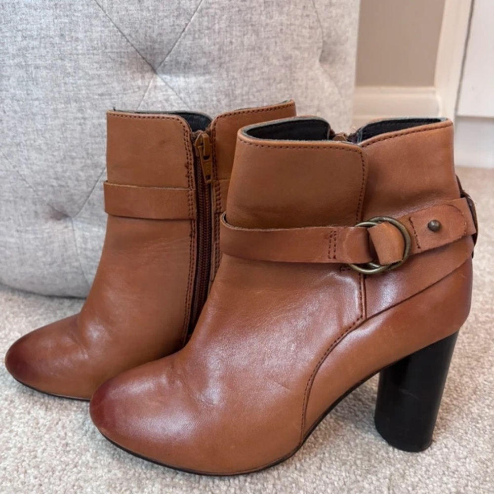 Monsoon Brown Ankle Booties with Buckle